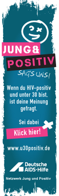 DAH JungPositiv Banner 120x4001 - Jung & Positiv: Online-Umfrage zu Bedürfnissen junger Menschen mit HIV gestartet